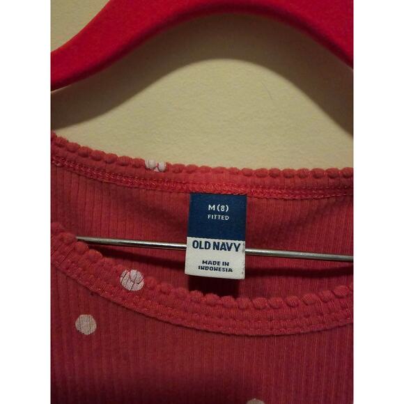 Girls Old Navy Dot Short Sleeve Shirt Size M 8 - Picture 3 of 4